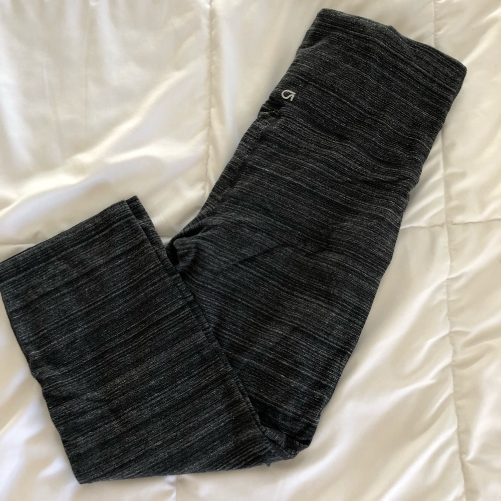 Grey/white Gaptfit Maternity Workout capris